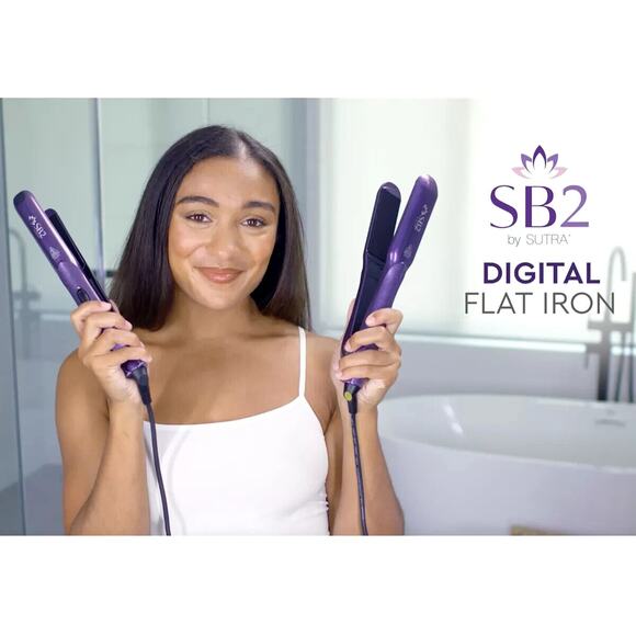 SB2 by SUTRA 1" Tourmaline-Infused Ceramic Flat Iron Hair Straightening NIB - Picture 9 of 12